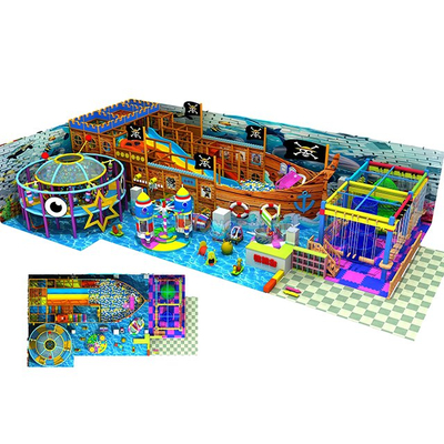 Ocean Theme Indoor Playground Equipment with Rope Course