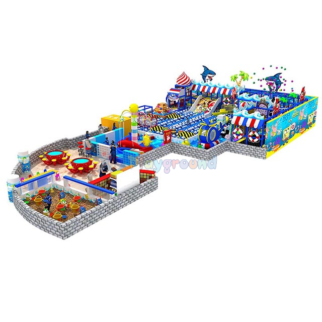 Ocean Theme Amusement Park Soft Kids Indoor Playground with Ball Pit