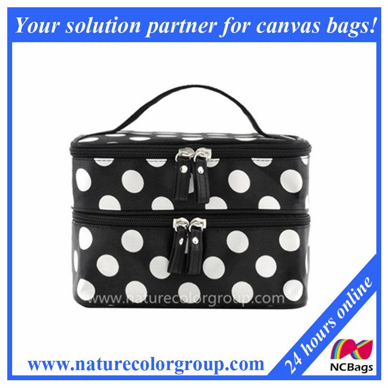 White Spot Polyester Cosmetic Bag