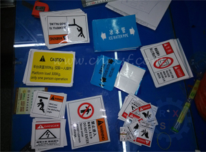 CE certification requirement adhesive sticker safety signs