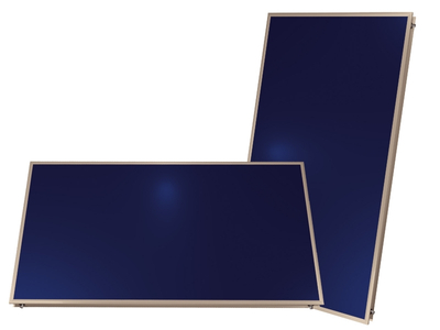 Colector solar plano de película selectiva azul II