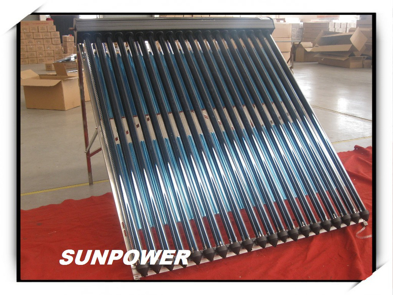 Calentador de agua solar a presión de acero inoxidable con tubo de calor