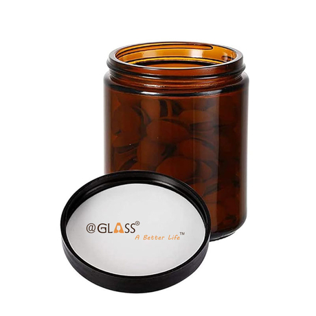 Amber Glass Jar with Lids - Buy Amber Glass Jar with Lids, Amber Glass ...