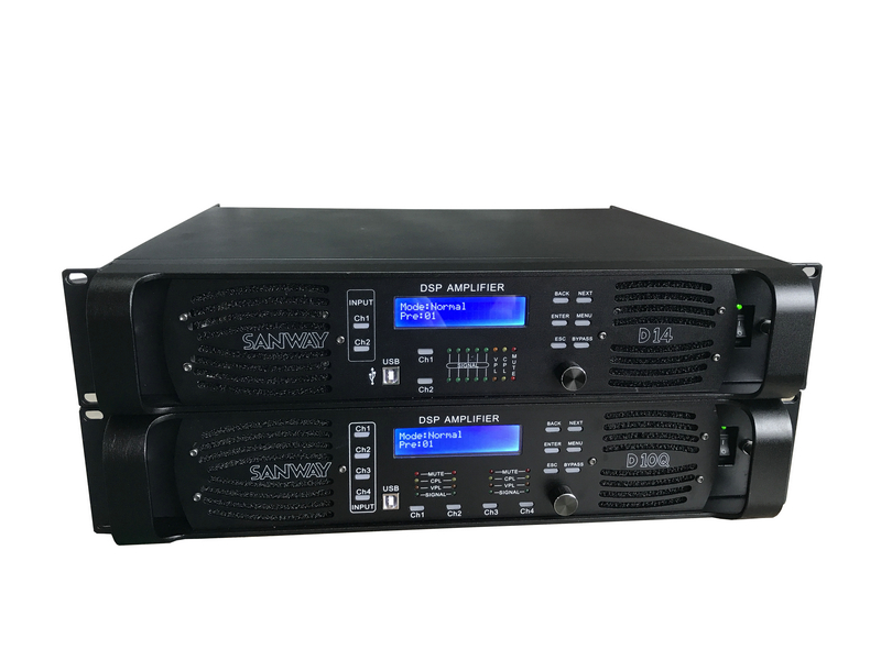 D10Q 4CH الصوت الصوت DSP مكبر للصوت DSP مع إيثرنت