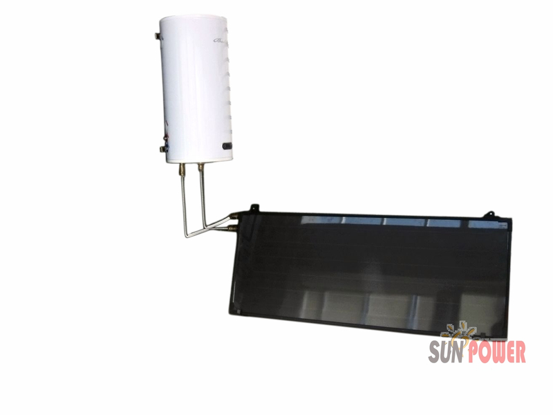 Calentador de agua solar pasivo dividido de panel plano presurizado (SPFP)