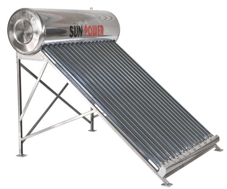 pequeño calentador de agua solar dividido de baja presión
