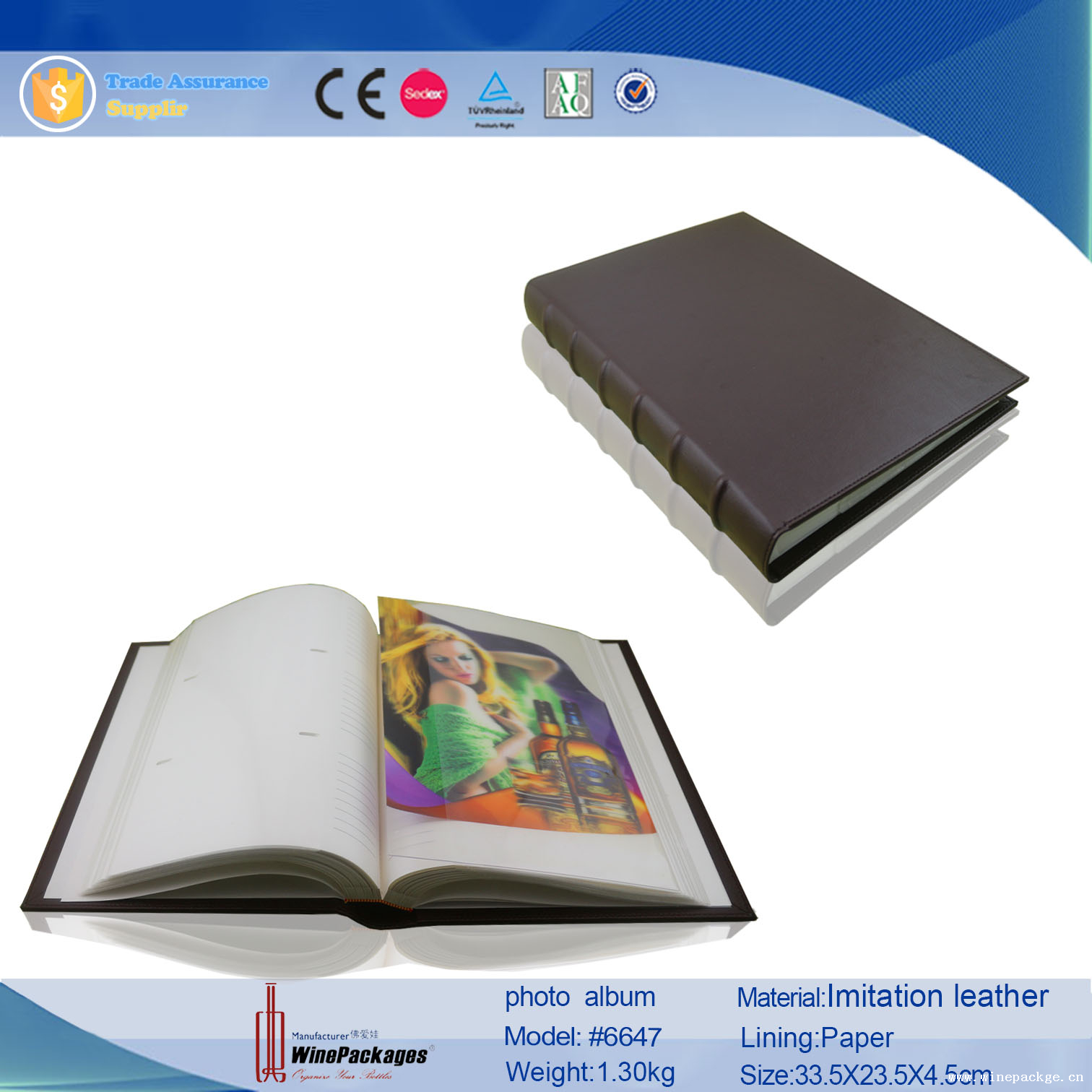 Hot Sales Leather Photo Album To hold 300 photos
