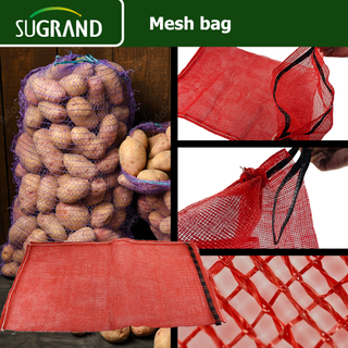  Embalaje de vegetales PP Bolsa de malla Cebolla Embalaje Bolsa de malla Raschel