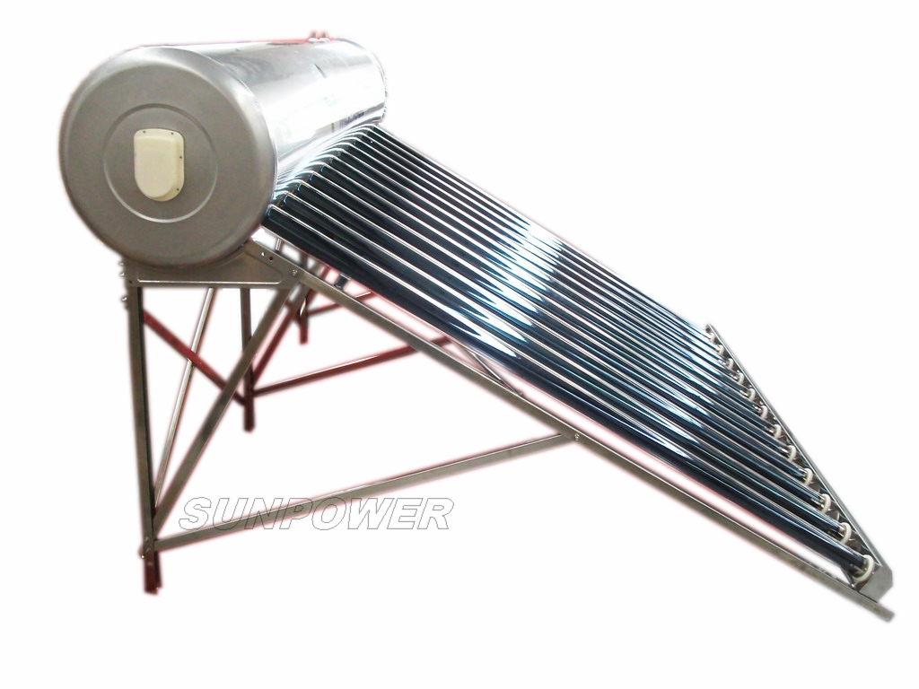 Calentador de agua solar comercial compacto sin presión