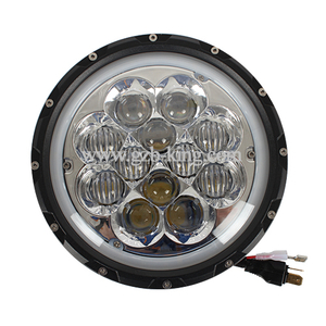 New arrival 7 inch 60 Watts super bright Osram 5D Jeep LED driving light with halo ring