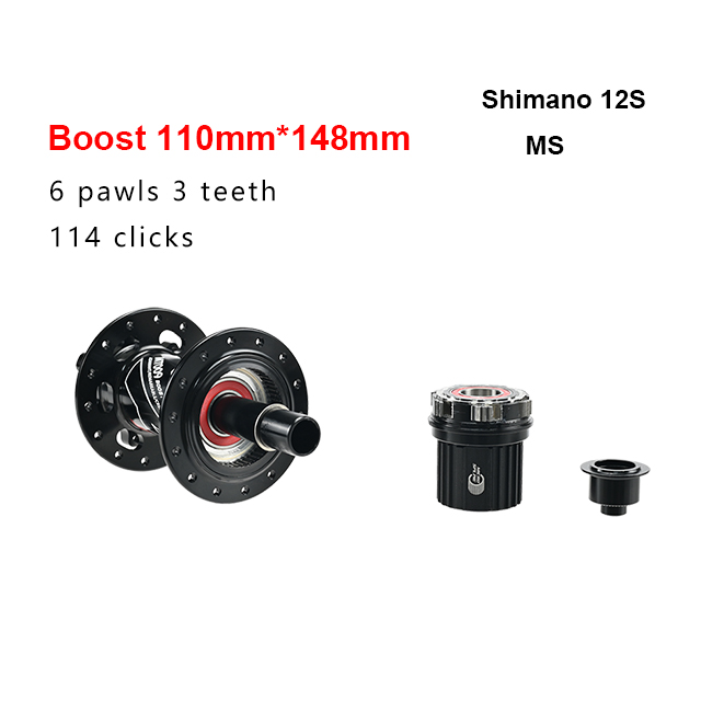 ARC MT-009F/R Shimano12s Micro Spline Bicycle Boost Hub