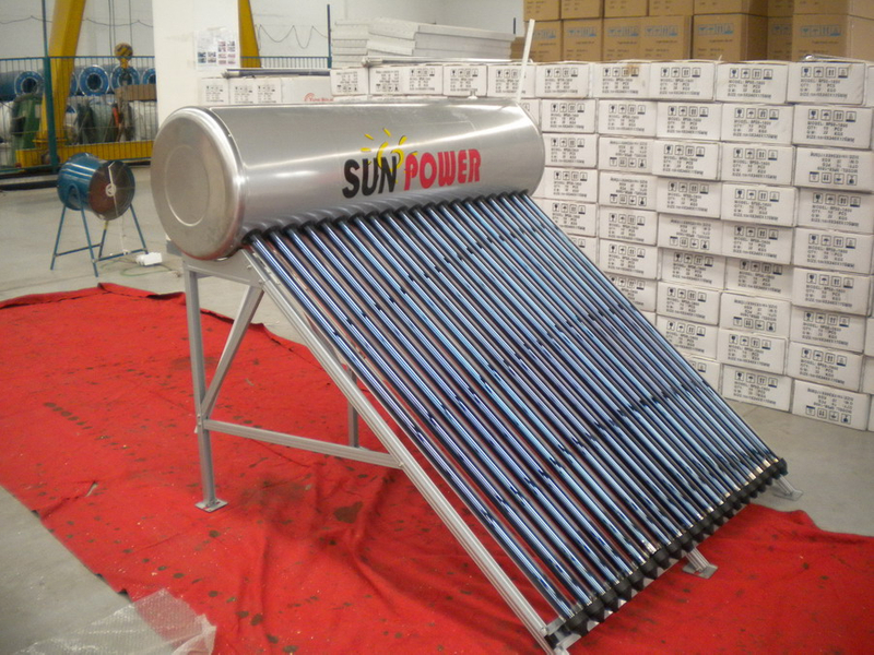 Tubo de vacío residencial sin presión Calentador de agua solar