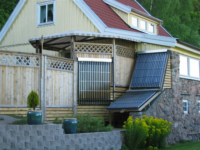 Calentador de agua solar residencial con tubo de calor de aluminio