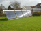 Calentador de agua solar de tubo de calor comercial al aire libre