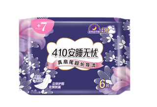 +7熟睡柔棉夜用410mm卫生巾6片