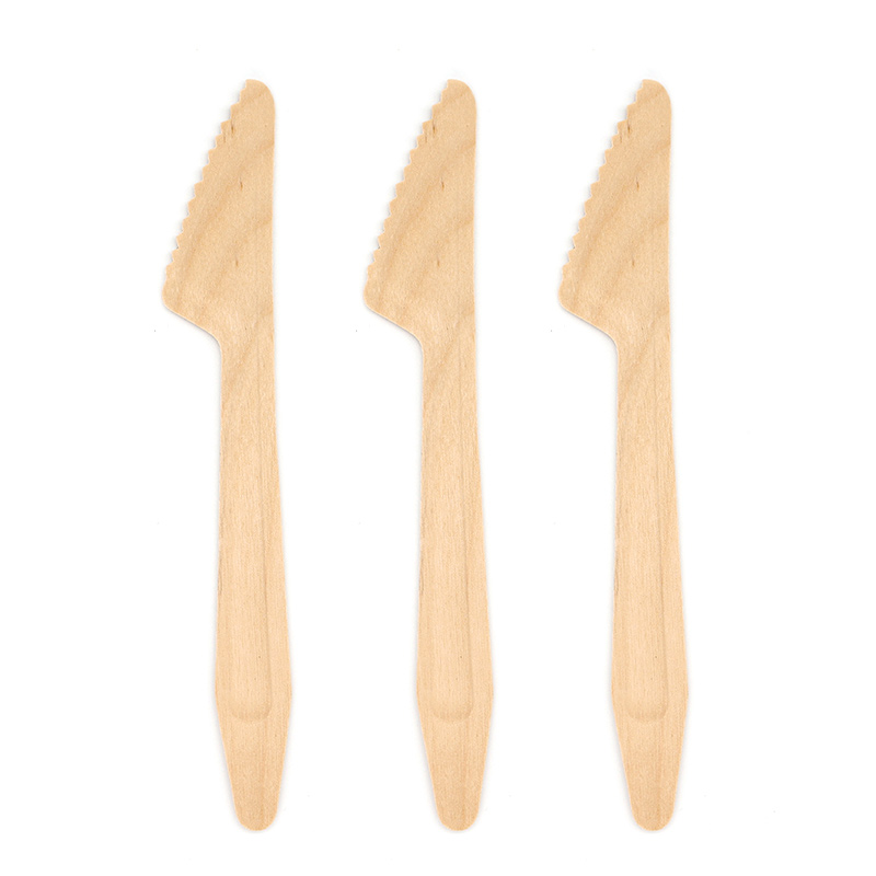 165мм компостируемые одноразовые деревянные пищевые ножи