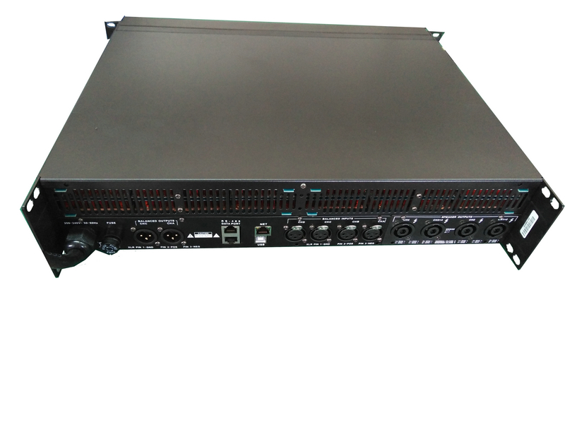 D10Q 4CH Sound Audio Digital DSP Amplificador de alimentação com Ethernet