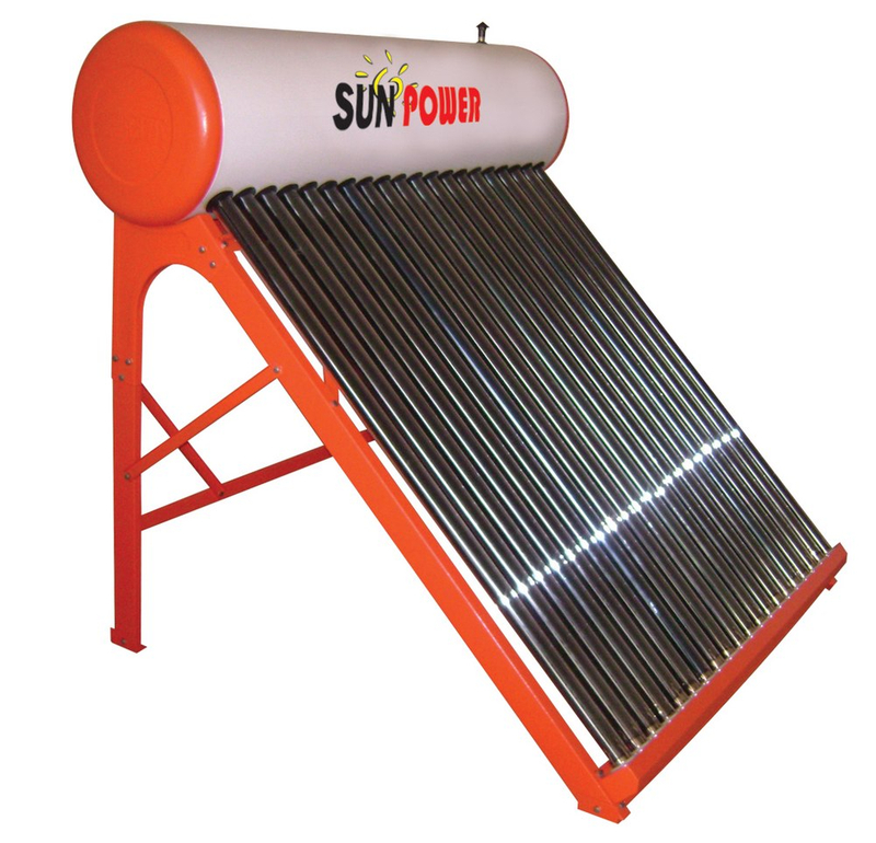 Bañera de hidromasaje sin presión Tubo de vacío Calentador de agua solar