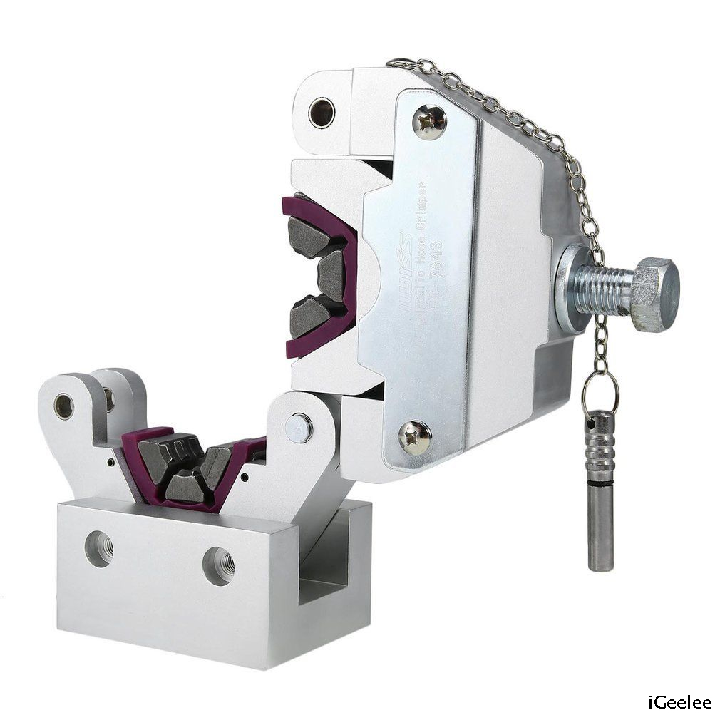 AG-7843B Manual A/C Hose Crimping Tool – Dies #6 #8 #10 #12, Steel Construction