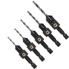 5PCS Hex Shank Single Flute HSS Holzsenkerbohrer-Set für Holzschrauben