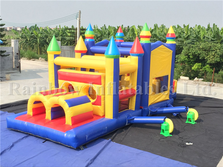 RB5054-1（8x4m） Inflatable Colorful Truck Obstacle Course/Simple Design Inflatable Obstacle For Sale