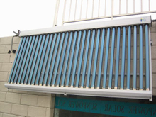 Balcón de acero galvanizado tubo de calor calentador de agua solar