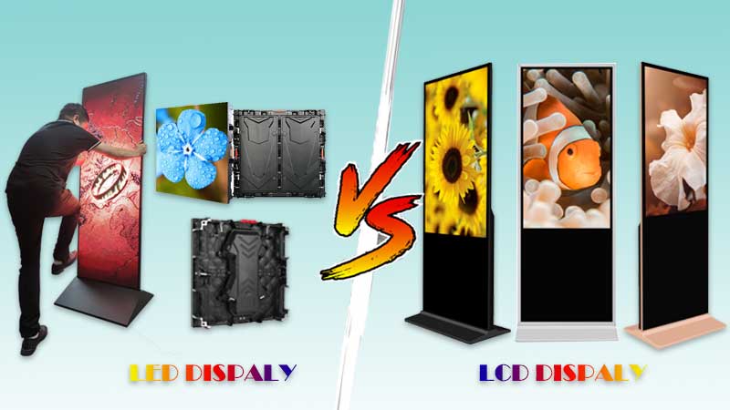 Kommerzielles Display-Digital Signage-Unterschied zwischen LCD und LED-Display