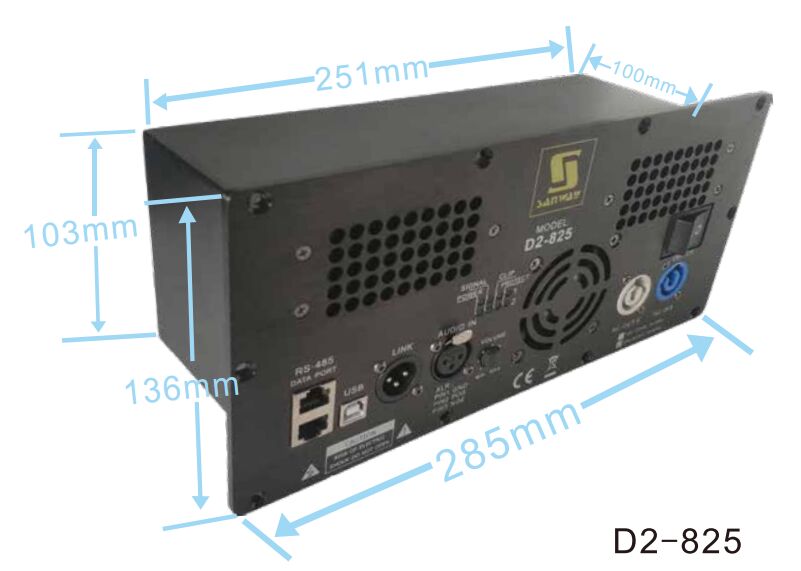 D2-825 800W 250W 2CH DSP Aktivplattenverstärker für Bi-Amp-Lautsprecher