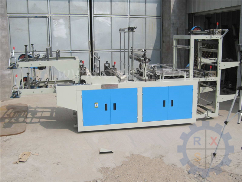Double layer roll to roll vest bag making machine