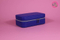 Blue Navy Pu leather Jewelry Box With Zipper and Mirror
