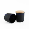 247ml 8oz Matte Black Glass Candle Jar with Different Lids