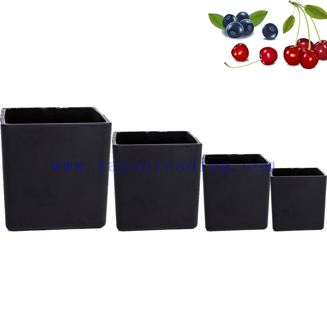 20oz 600ml Classic Color Sprayed Matte Black Glass Candle Tumbler with lids