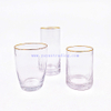 Japanese Style Simple Household Thick Bottom Crystal Glass Vertical Stripes Ribbed Martini Wine Glass