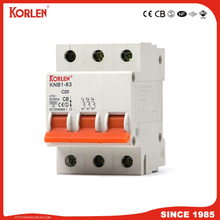 Miniature Circuit Breaker 3p MCB Dz47 Type 6A-63A with Double Wiring