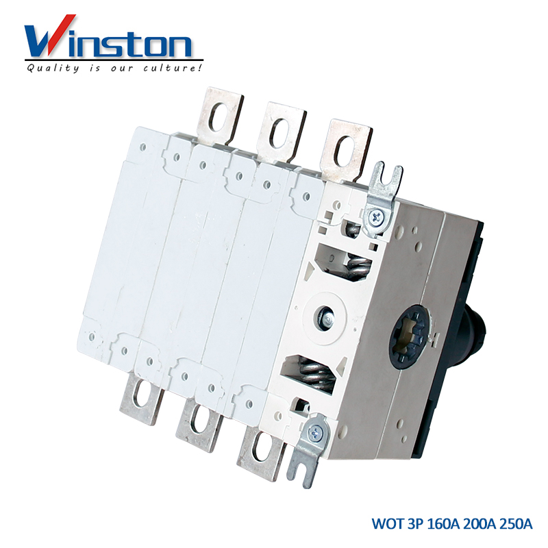 Interruptor aislador eléctrico de la serie WOT 160A 200A 250 Amp 3P