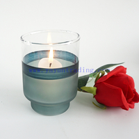 New creative design 350ml custom hand blown artistic candle vessels