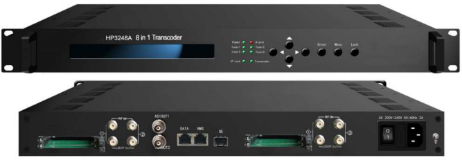Transcodificador HP3248A 8 en 1 (MPEG-2/H. 264 HD/SD cualquiera a cualquiera)