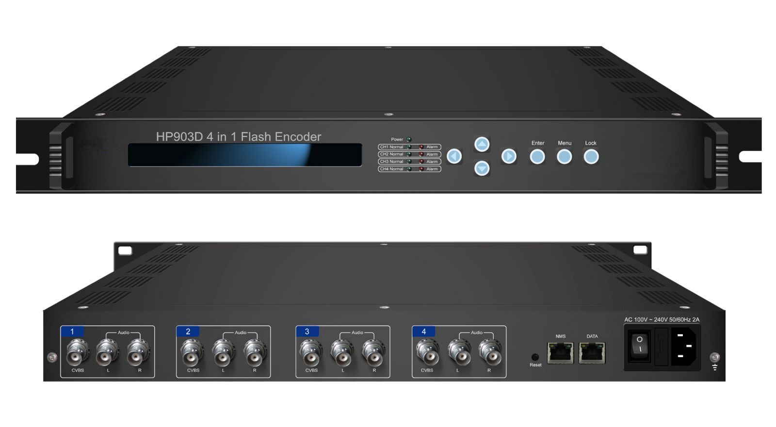 Codificador flash HP903D 4 en 1 H. 264 con protocolo HTTP/Rtmp/UDP/Rtp/Rtsp
