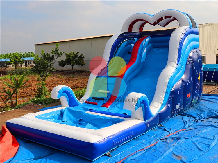 RB7021(3.5x8x5m) Inflatable under Ocean World Water Slide With Pool For sale