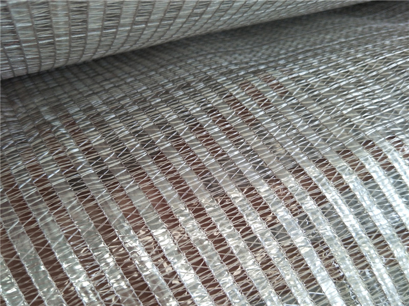 Red de sombra de papel de aluminio plateado de invernadero HDPE