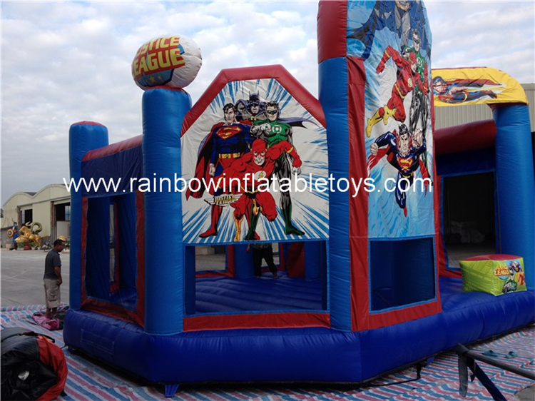 RB3094(6x4x3m) Inflatables Justice League Bouncer Castle For Theme Park