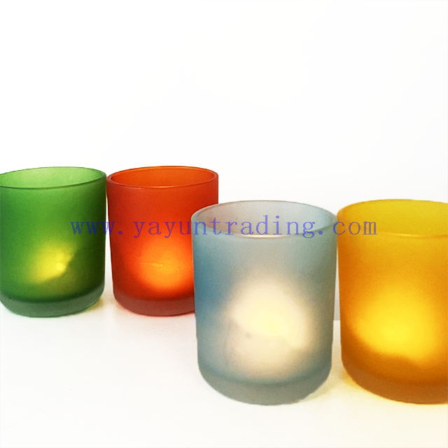 Custom Frosted Glass Candle Jar 12oz Matte Luxury Candle Containers with Lids