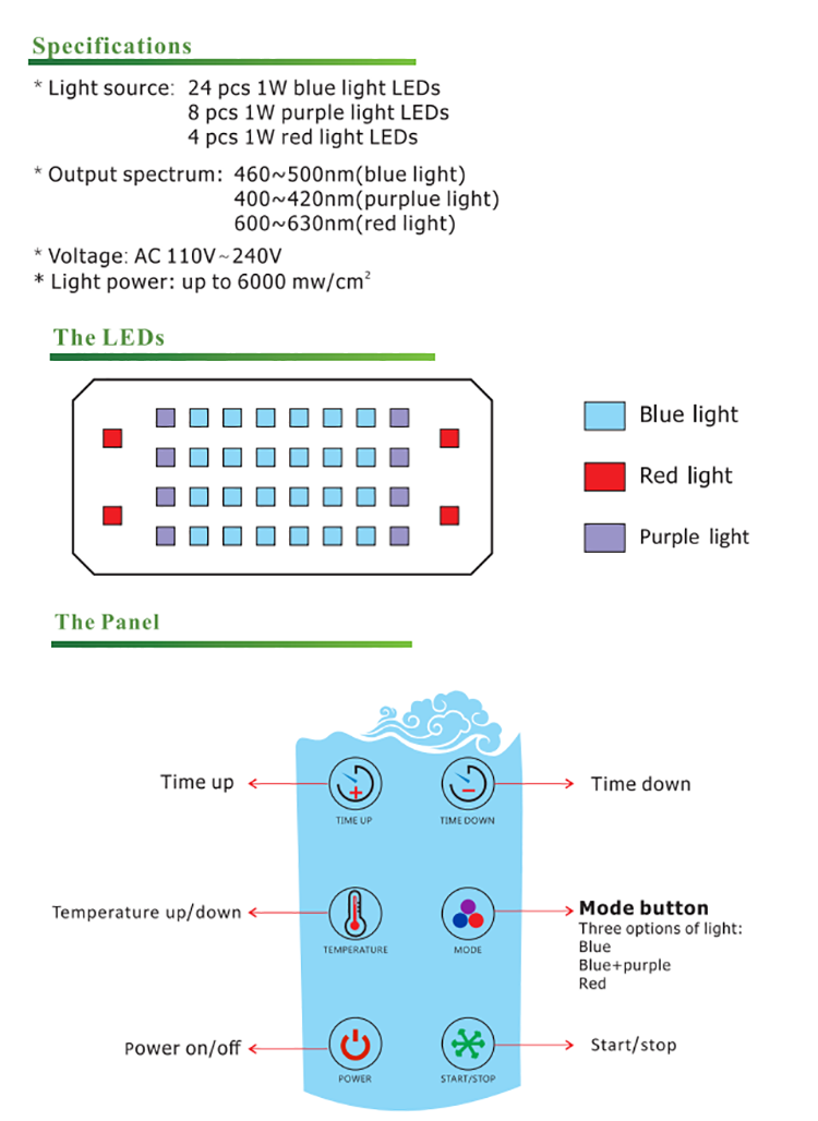 Magenta MD-775 Teeth Whitening Lamp Dental LED Bleaching Machine with Temperature Controllable