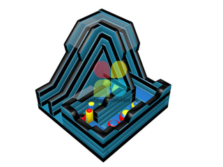 RB04149（8x6x4.5m） Inflatable obstacle funcity with slide for sale new design 
