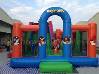 RB4065-1 (5x7x3.8m) Inflatables Angry Birds Theme Jumping Funcity for Kids