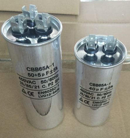 Condensador de funcionamiento del motor Cbb65 15uf para refrigerador