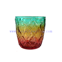 Wholesale 10oz 300ml Translucent Rainbow Shiny Horn Glass Candle Holder