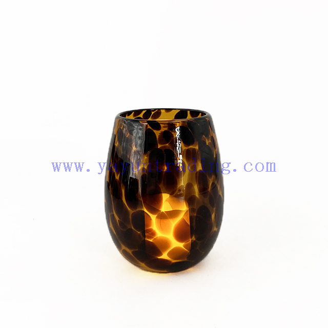New Design Shiny Egg Shaped Glass Candle Jars
