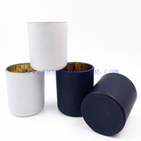 12oz Wholesale Luxury Electroplated Recycled Glass Candle Jars with Lids Gift Boxes
