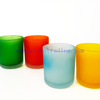 Custom Frosted Glass Candle Jar 12oz Matte Luxury Candle Containers with Lids